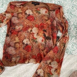 NWT Fall Sheer top large